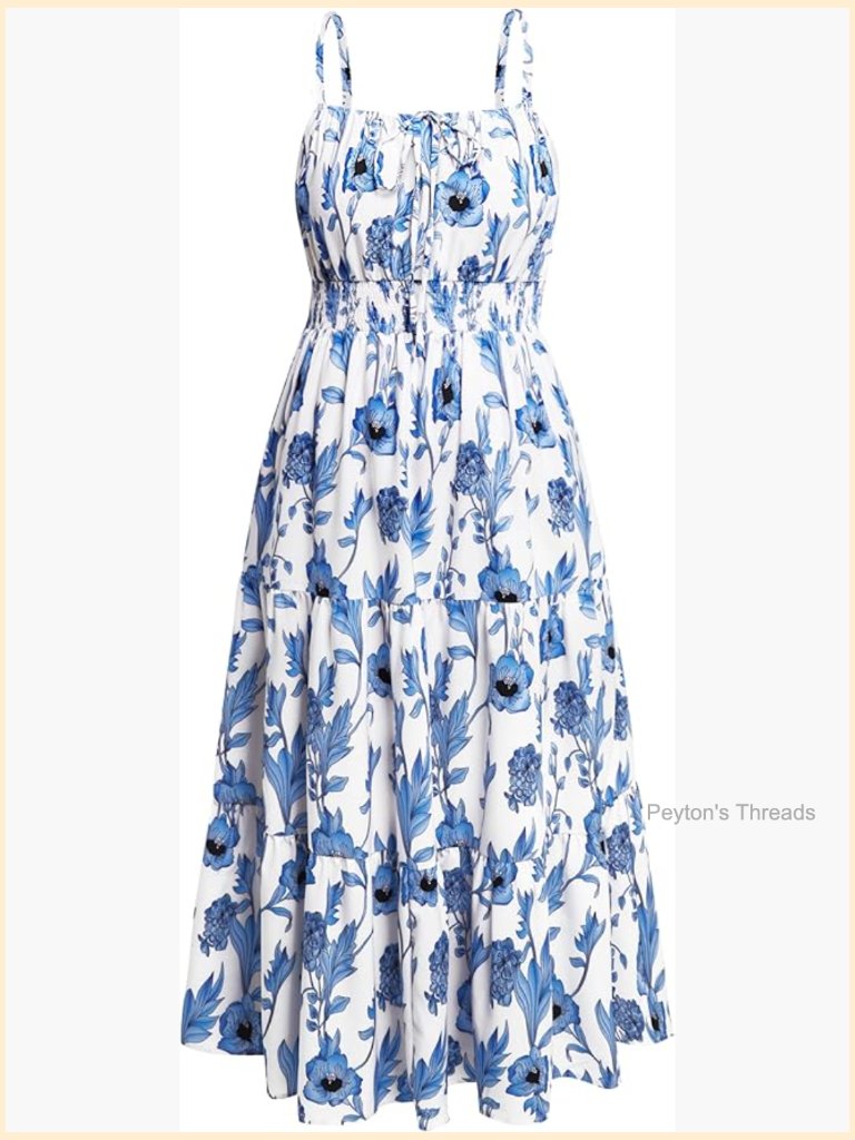 Plus Size Boho Maxi Sundress With Pockets Spaghetti Strap Long Dress